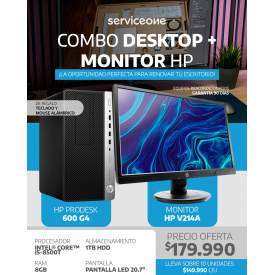 Combo Desktop + Monitor HP